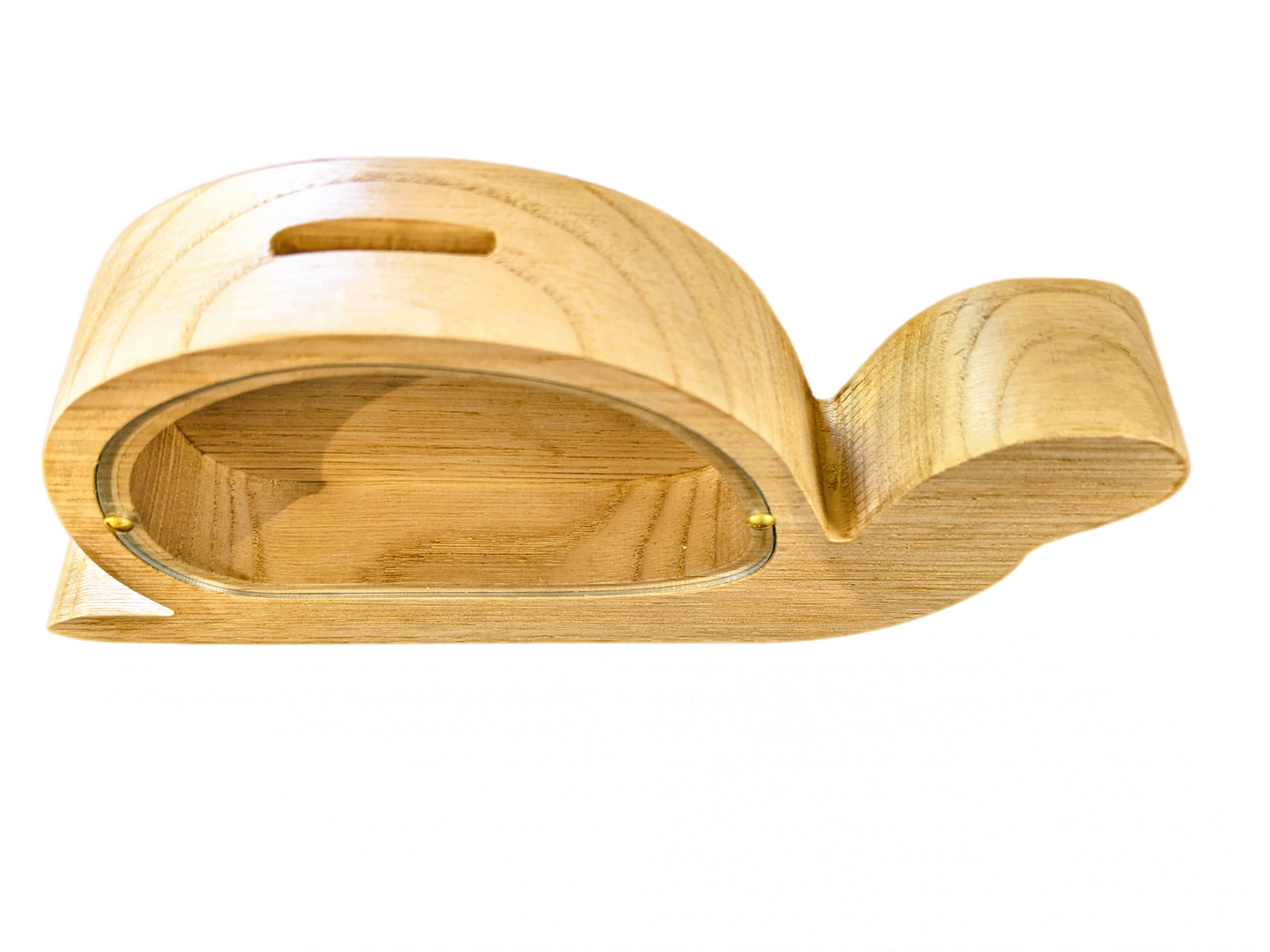 Tirelire escargot en bois