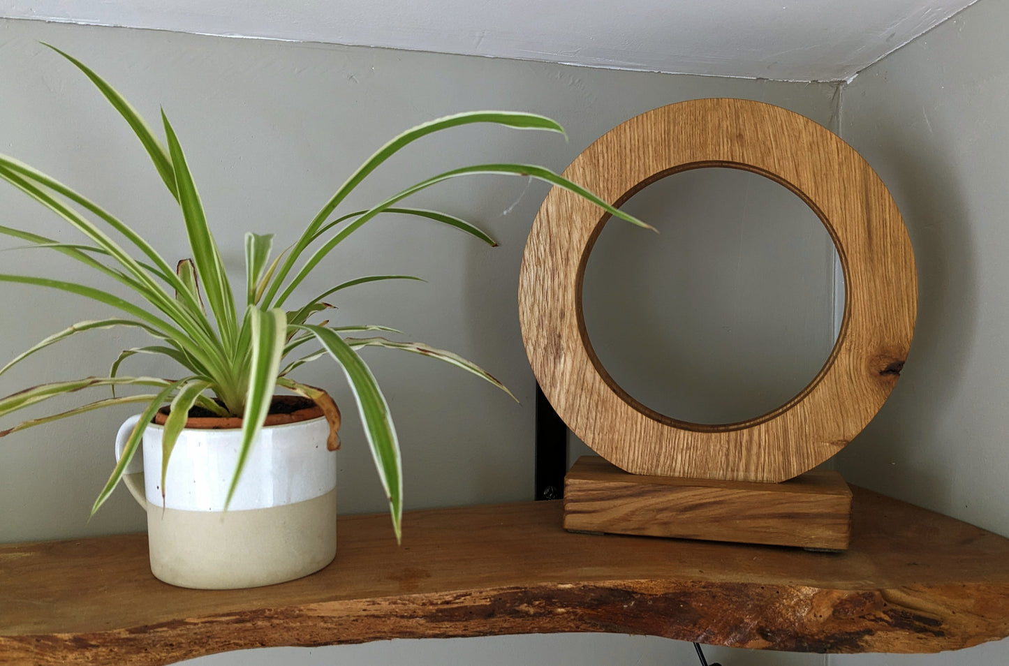 Lampe anneau de chêne