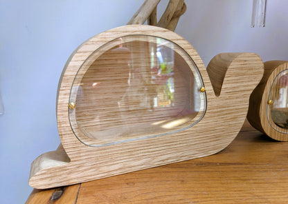 Tirelire escargot en bois