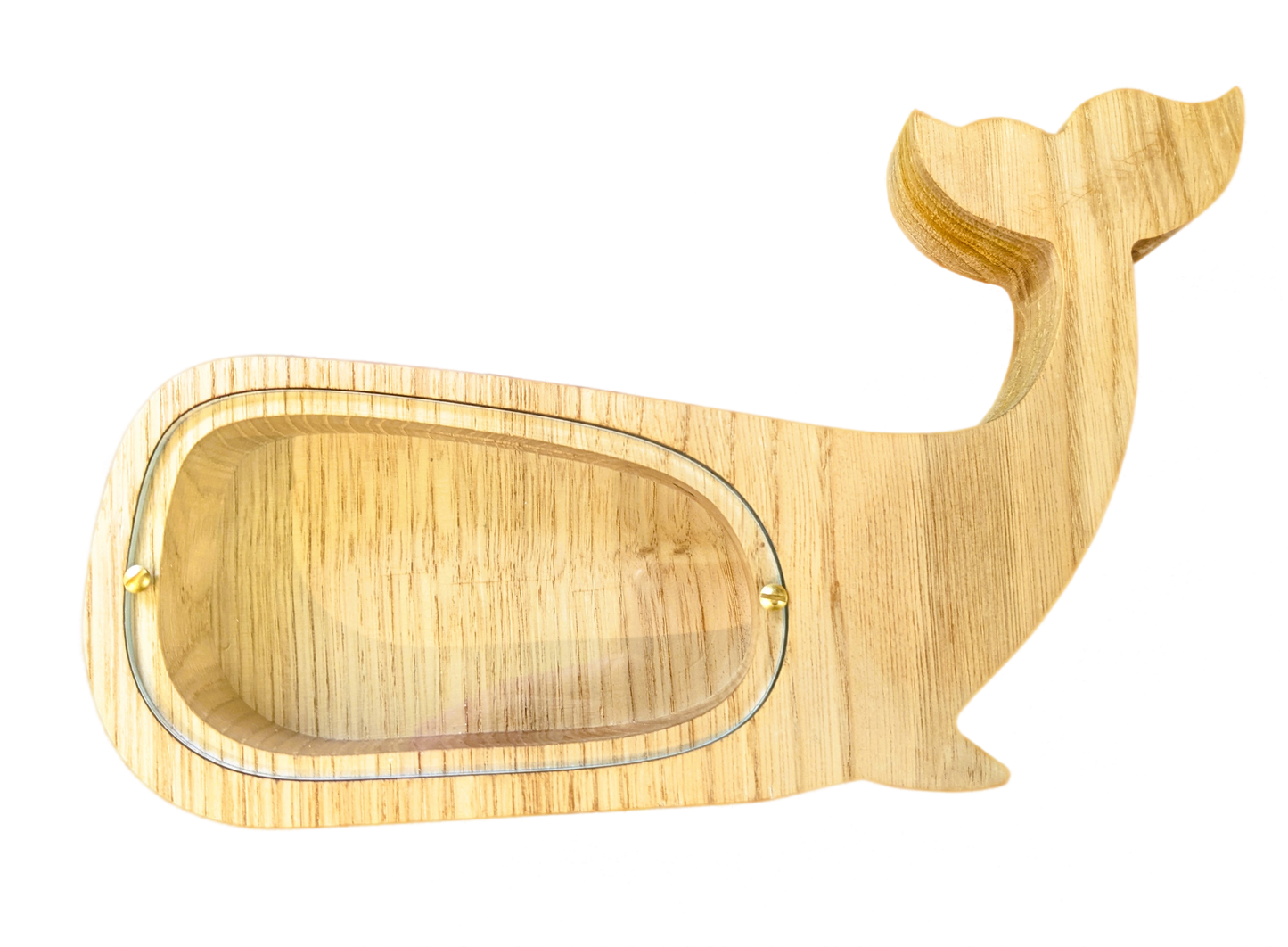 Tirelire baleine en bois
