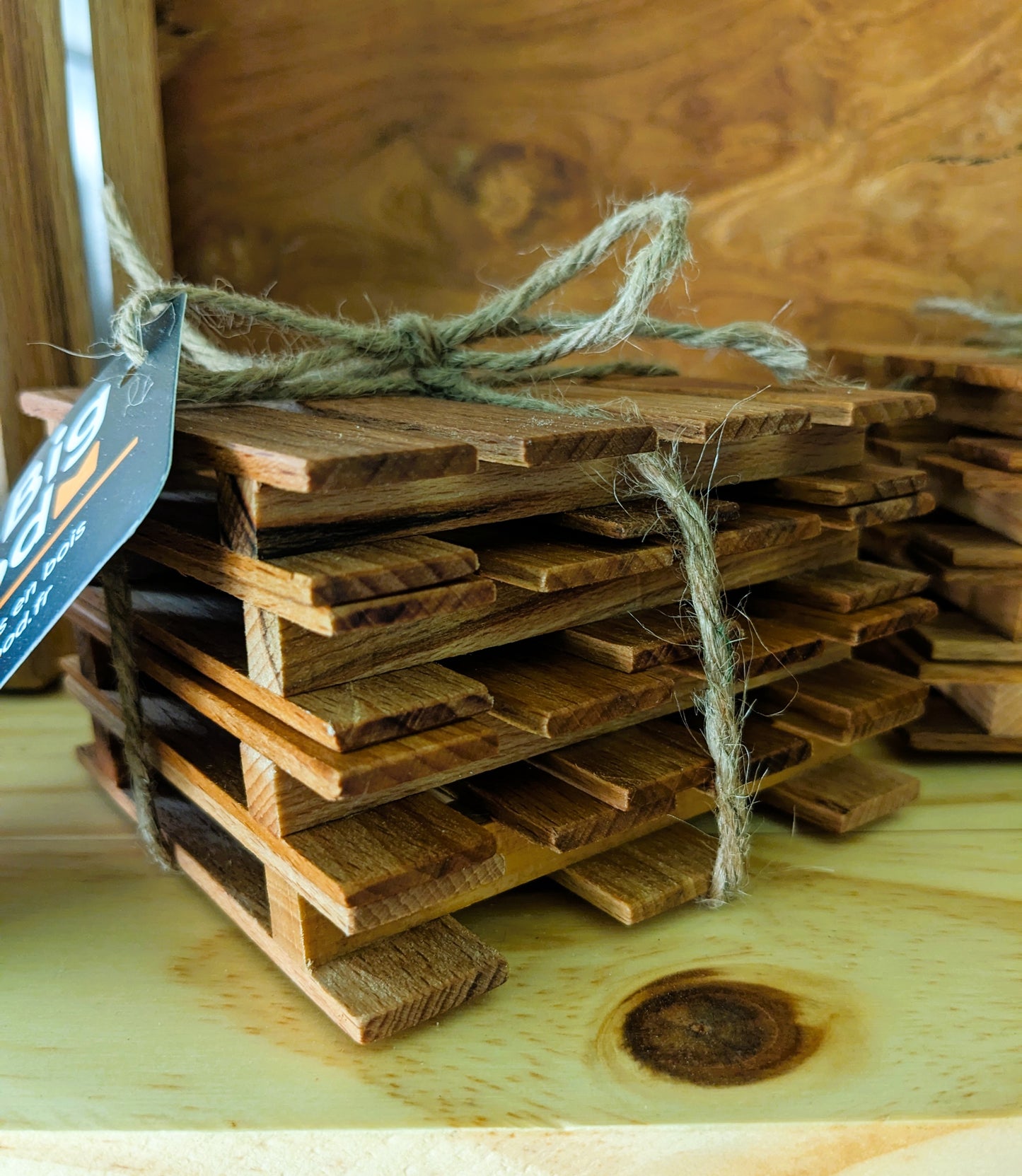 Dessous de verres en bois de hêtre