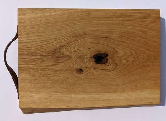 Planche à découper en Chêne avec incrustation résine epoxy